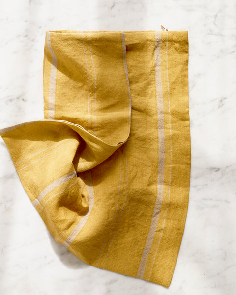 Linen cushion cover in beautiful mustard color